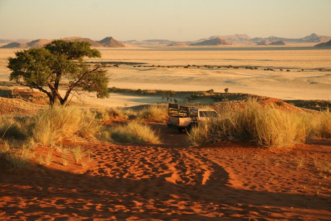 Sonnenaufgang in der Namib